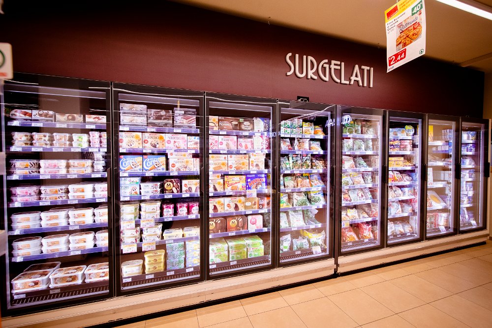 Reparto surgelati con ampia scelta di prodotti congelati